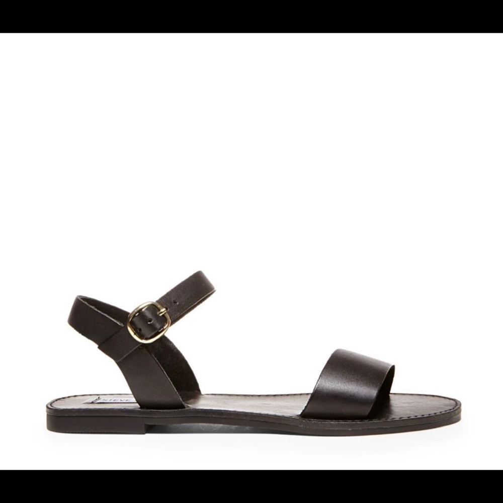 Steve Madden Donddi black leather sandals